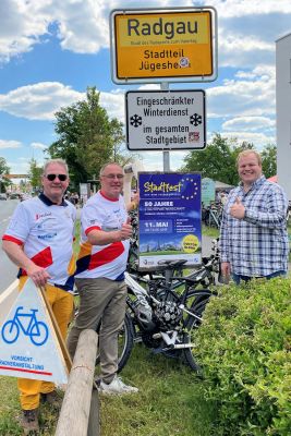 Gruppe Radfahrer am 43. Radtourentag